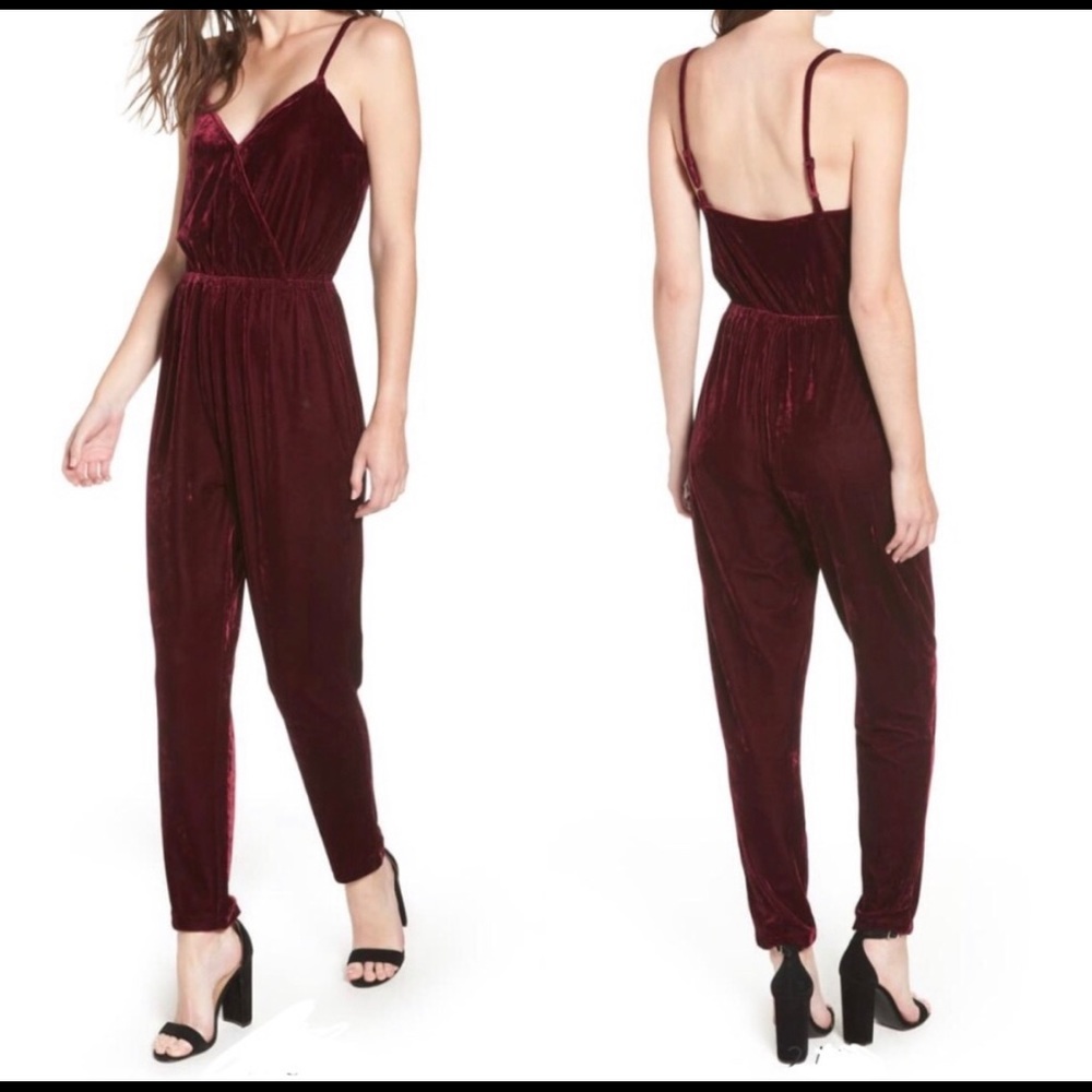EUC Cupcakes & cashmere velvet jumpsuit